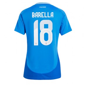 Italien Nicolo Barella #18 Hjemmebanetrøje Dame EM 2024 Kort ærmer